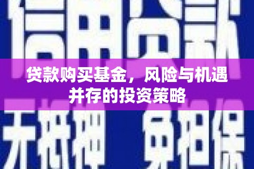 金峰贷款购买基金，风险与机遇并存的投资策略
