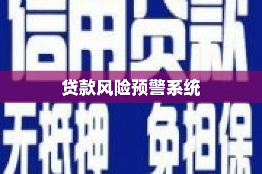 依兰贷款风险预警系统