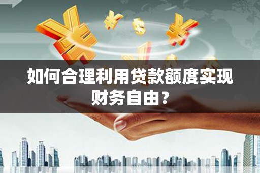 芙蓉如何合理利用贷款额度实现财务自由？