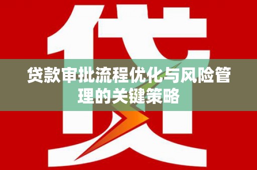 丹寨贷款审批流程优化与风险管理的关键策略