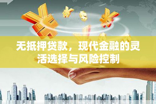 扶绥无抵押贷款，现代金融的灵活选择与风险控制