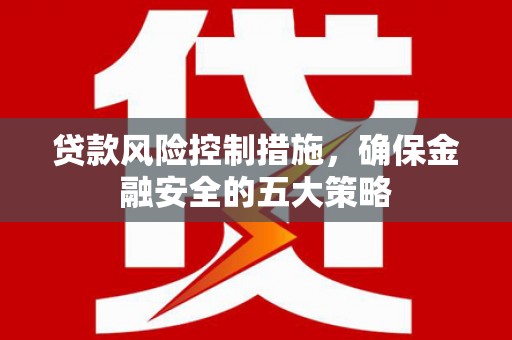 丰润贷款风险控制措施，确保金融安全的五大策略