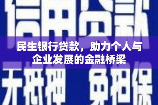 腾冲民生银行贷款，助力个人与企业发展的金融桥梁