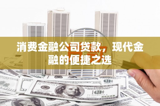 浦东消费金融公司贷款，现代金融的便捷之选